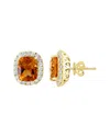 Effy Fine Jewelry 14k 6.83 Ct. Tw. Diamond & Citrine Earrings