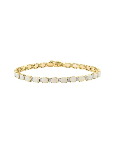 Effy Fine Jewelry 14k 7.15 Ct. Tw. Diamond & Opal Bracelet In Gold