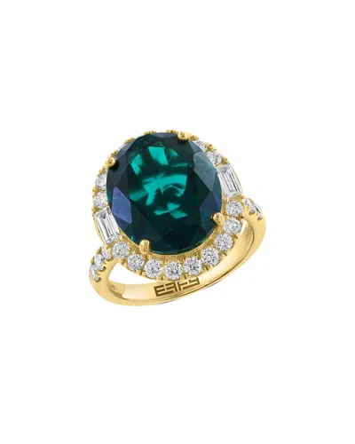 Effy Fine Jewelry 14k 7.21 Ct. Tw. Lab-grown Diamond & Lab-grown Grown Emerald  Ring