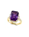 Effy Fine Jewelry 14k 7.75 Ct. Tw. Diamond & Amethyst Ring
