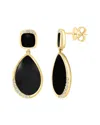 Effy Fine Jewelry 14k 8.41 Ct. Tw. Diamond & Onyx Earrings In Gold