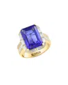 Effy Fine Jewelry 14k 8.49 Ct. Tw. Diamond & Tanzanite Ring In Gold