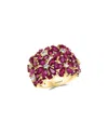 Effy Fine Jewelry 14k 8.75 Ct. Tw. Diamond & Natural Ruby Cz Ring
