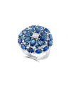 Effy Fine Jewelry 14k 8.75 Ct. Tw. Diamond & Sapphire Cz Ring
