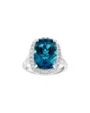 Effy Fine Jewelry 14k 8.81 Ct. Tw. Diamond & London Blue Topaz Ring
