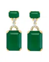 Effy Fine Jewelry 14k 8.93 Ct. Tw. Diamond & Green Onyx Earrings