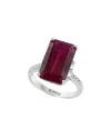 Effy Fine Jewelry 14k 9.60 Ct. Tw. Lab-grown Diamond & Lab-grown Ruby Ring In Metallic