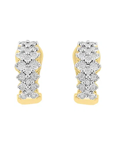 Effy Fine Jewelry 14k Over Silver 0.33 Ct. Tw. Diamond Earrings In Multi