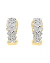 Effy Fine Jewelry 14k Over Silver 0.33 Ct. Tw. Diamond Earrings In Multi