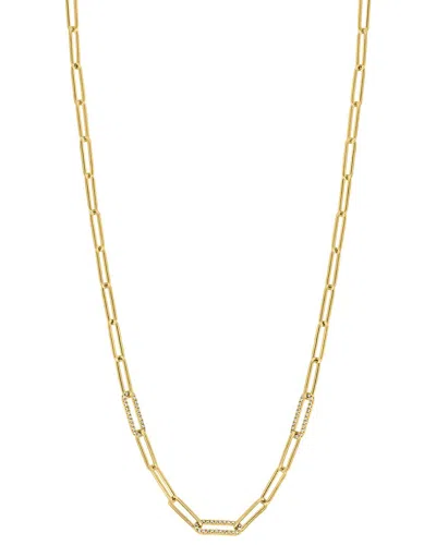 Effy Fine Jewelry 14k Over Silver 0.41 Ct. Tw. Diamond Necklace In Gold