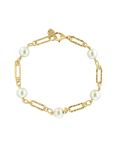 Effy Fine Jewelry 14k Over Silver 7mm Pearl Bracelet In Multi