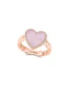 Effy Fine Jewelry 14k Rose Gold 0.11 Ct. Tw. Diamond & 10mm Pearl Ring In Gold