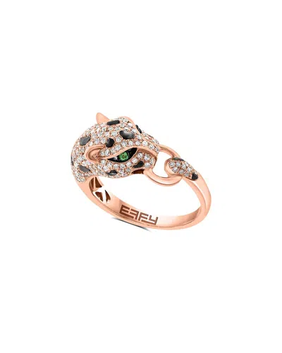 Effy Fine Jewelry 14k Rose Gold 0.64 Ct. Tw. Diamond & Tsavorite Ring