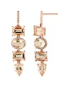 Effy Fine Jewelry 14k Rose Gold 10.27 Ct. Tw. Diamond & Morganite Earrings