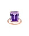 Effy Fine Jewelry 14k Rose Gold 11.43 Ct. Tw. Diamond & Amethyst Ring