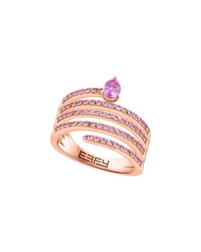 Effy Fine Jewelry 14k Rose Gold 11.94 Ct. Tw. Onyx Ring In No Color