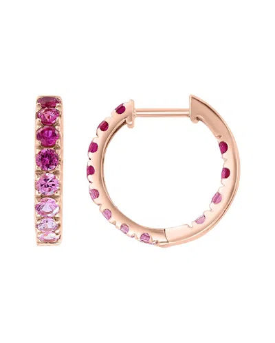 Effy Fine Jewelry 14k Rose Gold 1.20 Ct. Tw. Ruby Earrings In Pattern
