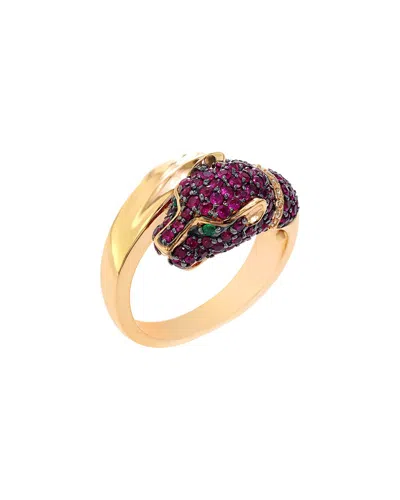 Effy Fine Jewelry 14k Rose Gold 1.44 Ct. Tw. Diamond & Gemstone Panther Ring