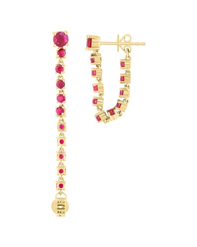 Effy Fine Jewelry 14k Rose Gold 1.69 Ct. Tw. Ruby Earrings