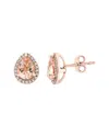 Effy Fine Jewelry 14k Rose Gold 2.07 Ct. Tw. Diamond & Morganite Earrings In Gold