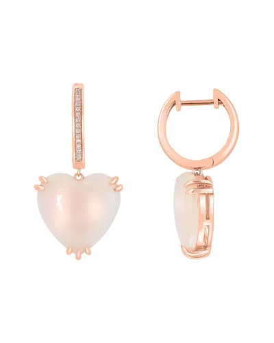 Effy Fine Jewelry 14k Rose Gold 9.64 Ct. Tw. Diamond & Pink Opal Earrings