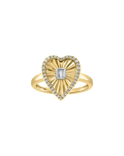 Effy Fine Jewelry 14k Two-tone 0.21 Ct. Tw. Diamond Ring In Gold