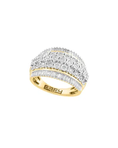 Effy Fine Jewelry 14k Two-tone 0.94 Ct. Tw. Diamond Ring In Gray