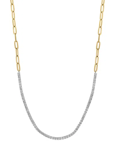Effy Fine Jewelry 14k Two-tone 1.95 Ct. Tw. Lab-grown Diamond Necklace In Yellow