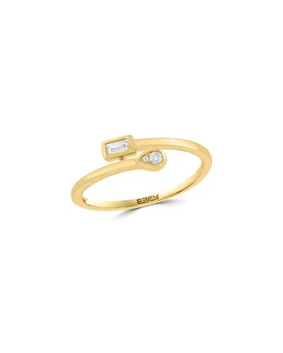 Effy Fine Jewelry Gold Over Silver 0.09 Ct. Tw. Diamond Ring