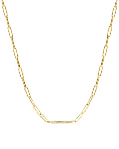 Effy Fine Jewelry Gold Over Silver 0.11 Ct. Tw. Diamond Necklace In Gray