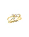 Effy Fine Jewelry Gold Over Silver 0.40 Ct. Tw. Lab-grown Diamond Ring In Multi