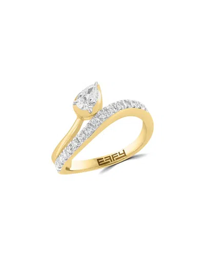 Effy Fine Jewelry Gold Over Silver 0.58 Ct. Tw. Lab-grown Diamond Ring In Multi