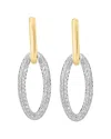 Effy Fine Jewelry Gold Over Silver 0.63 Ct. Tw. Diamond Drop Earrings
