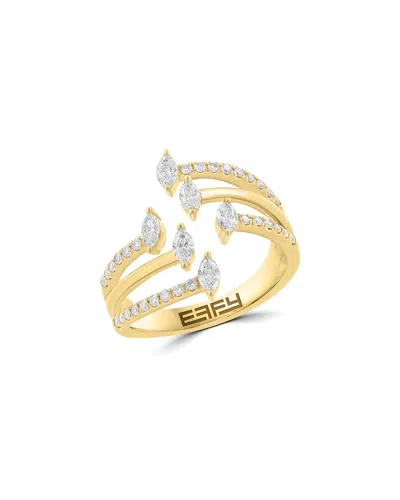 Effy Fine Jewelry Gold Over Silver 0.82 Ct. Tw. Lab-grown Diamond Ring