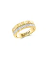Effy Fine Jewelry Gold Over Silver 0.93 Ct. Tw. Lab-grown Diamond Ring In Blue