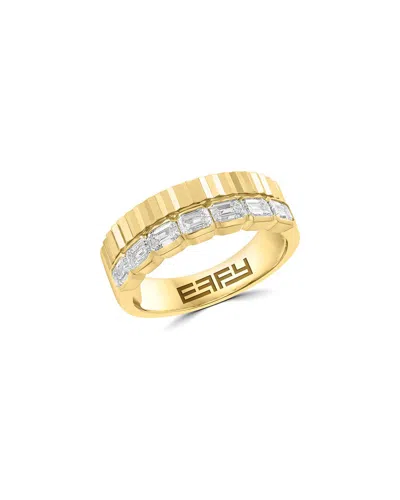 EFFY FINE JEWELRY EFFY FINE JEWELRY GOLD OVER SILVER 0.93 CT. TW. LAB-GROWN DIAMOND RING