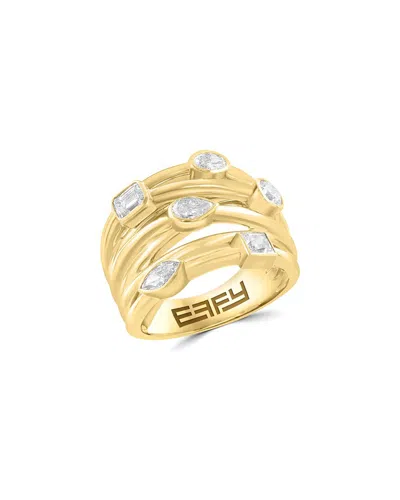 EFFY FINE JEWELRY EFFY FINE JEWELRY GOLD OVER SILVER 1.00 CT. TW. LAB-GROWN DIAMOND RING