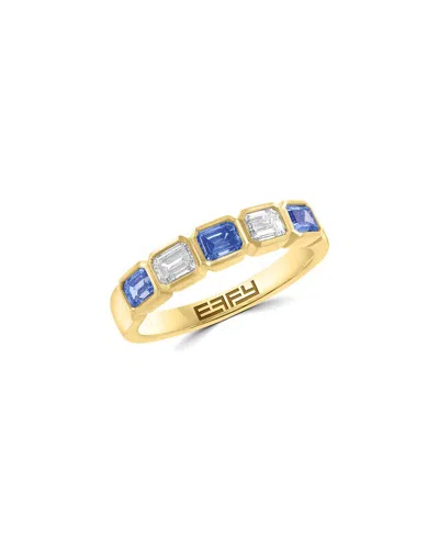 Effy Fine Jewelry Gold Over Silver 1.12 Ct. Tw. Lab-grown Diamond Ring In Pink