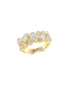 Effy Fine Jewelry Gold Over Silver 1.71 Ct. Tw. Lab-grown Diamond Ring In Gold