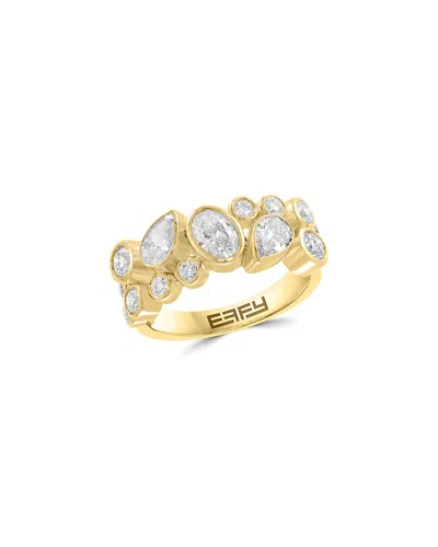 Effy Fine Jewelry Gold Over Silver 1.71 Ct. Tw. Lab-grown Diamond Ring