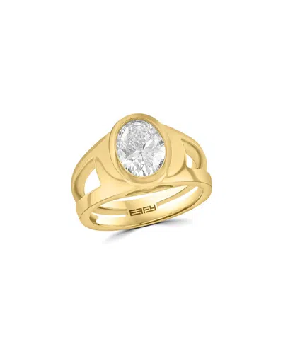 Effy Fine Jewelry Gold Over Silver 1.96 Ct. Tw. Lab-grown Diamond Ring