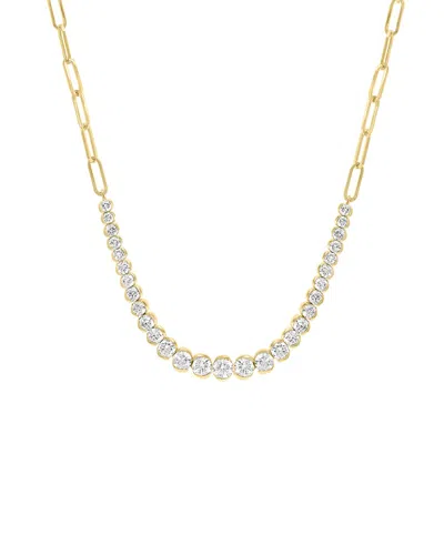 Effy Fine Jewelry Gold Over Silver 4.69 Ct. Tw. Lab-grown Diamond Necklace