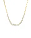 Effy Fine Jewelry Gold Over Silver 4.69 Ct. Tw. Lab-grown Diamond Necklace In Multi