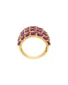 Effy Fine Jewelry Gold Over Silver 6.75 Ct. Tw. Lab-grown Diamond & Lab-grown  Lab Ruby Ring In Multi