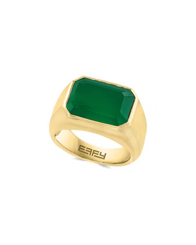 Effy Fine Jewelry Plated Silver 6.20 Ct. Tw. Green Onyx Ring