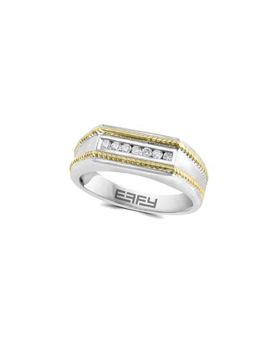 Effy Fine Jewelry Silver 0.13 Ct. Tw. Diamond Ring