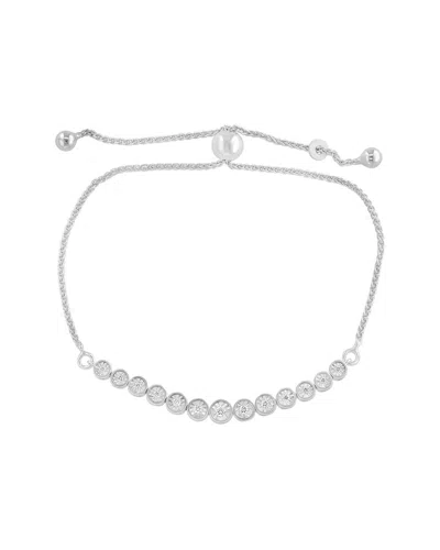 Effy Fine Jewelry Silver 0.14 Ct. Tw. Lab-grown Diamond  Bracelet In Metallic