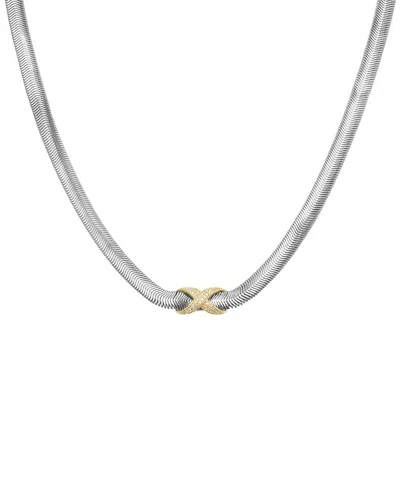Effy Fine Jewelry Silver 0.18 Ct. Tw. Diamond Necklace In Metallic