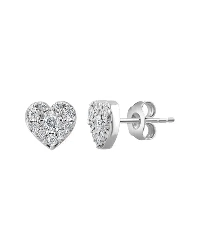Effy Fine Jewelry Silver 0.23 Ct. Tw. Diamond Earrings In Metallic