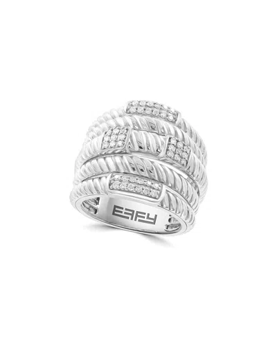 Effy Fine Jewelry Silver 0.31 Ct. Tw. Diamond Ring